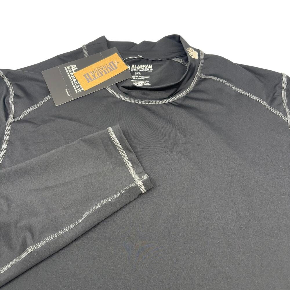 Alaskan Hardgear Mens 3XL Black Alopex Base Layer Long Sleeve Graphic Shirt NWT